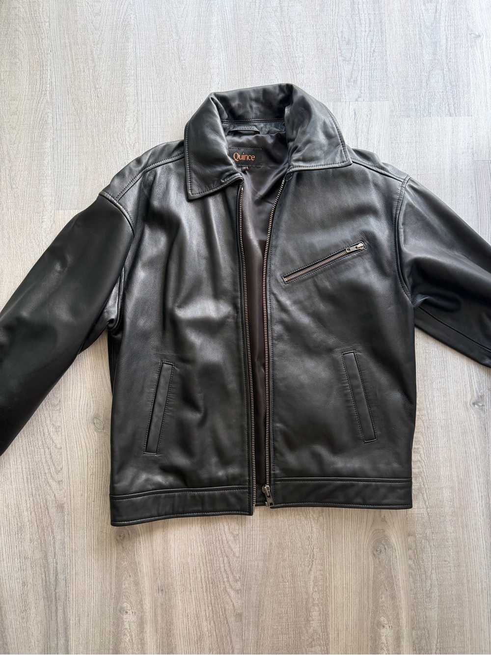 Quince Leather Bomber Jacket